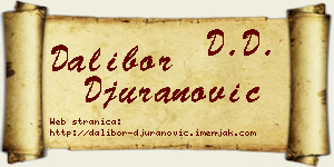 Dalibor Đuranović vizit kartica
